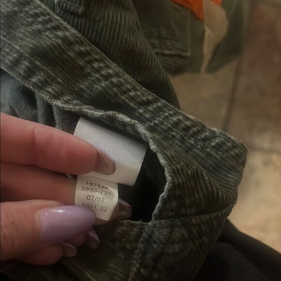 GAP Y2K Kids Olive Patchwork Overalls - Picture 6 of 6